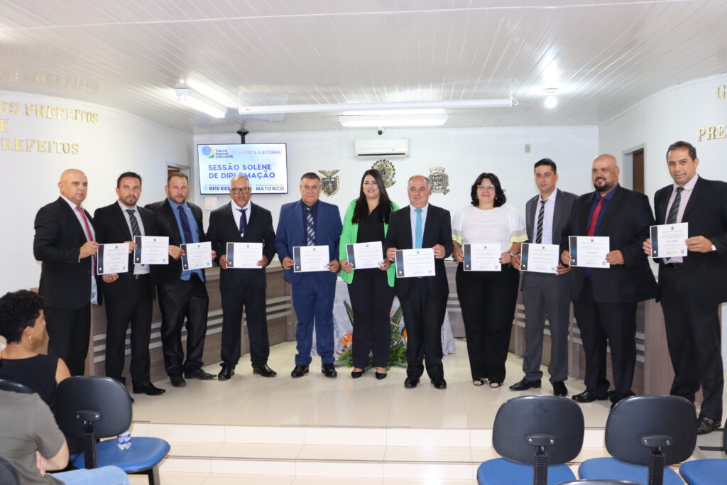 Solenidade de Diplomação dos Eleitos de Mato Rico – Eleições 2024