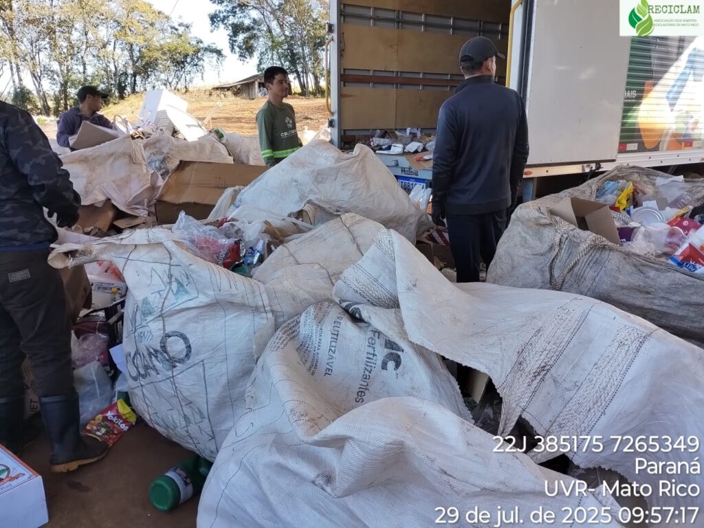 Mato Rico avança na coleta seletiva e ultrapassa 11 toneladas de recicláveis