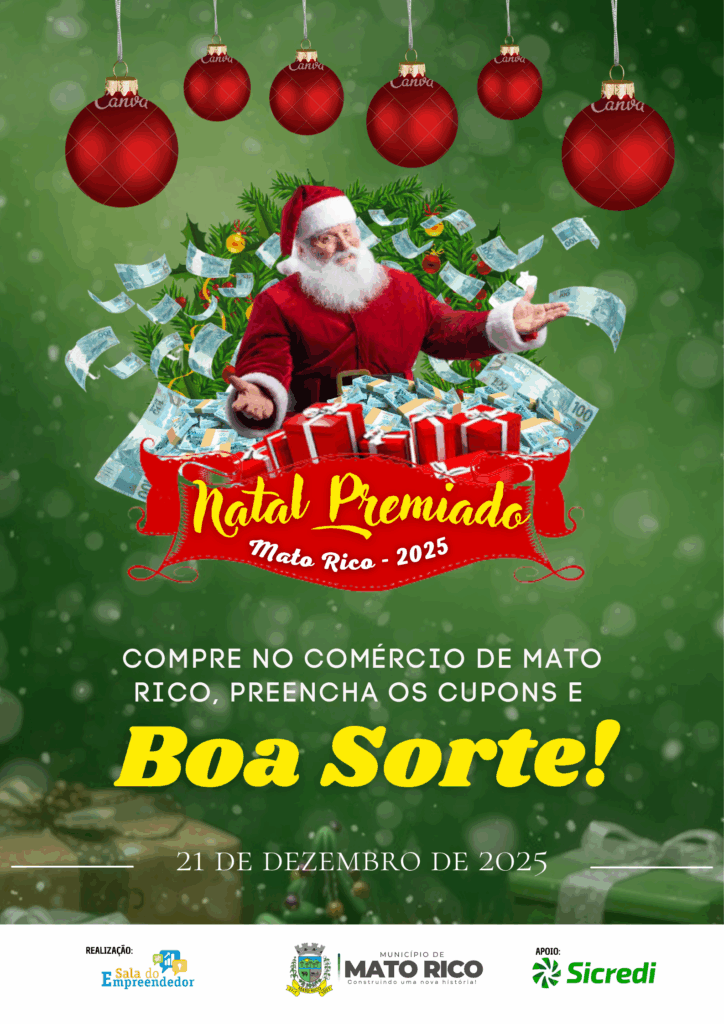 Natal Premiado 2025 une comércio local e comunidade em Mato Rico